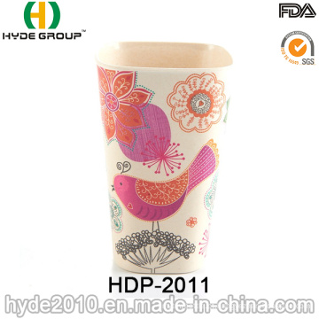 Copo de bambu biodegradável não-frágil de Eco da fibra 400ml (HDP-2011)